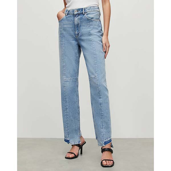 Allsaints Australia Womens Kym High-Rise Straight Jeans Indigo AU03-128